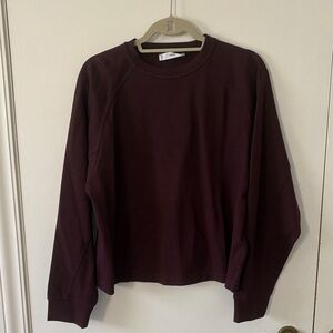 Mango Women's Dark Burgundy Sweatshirt